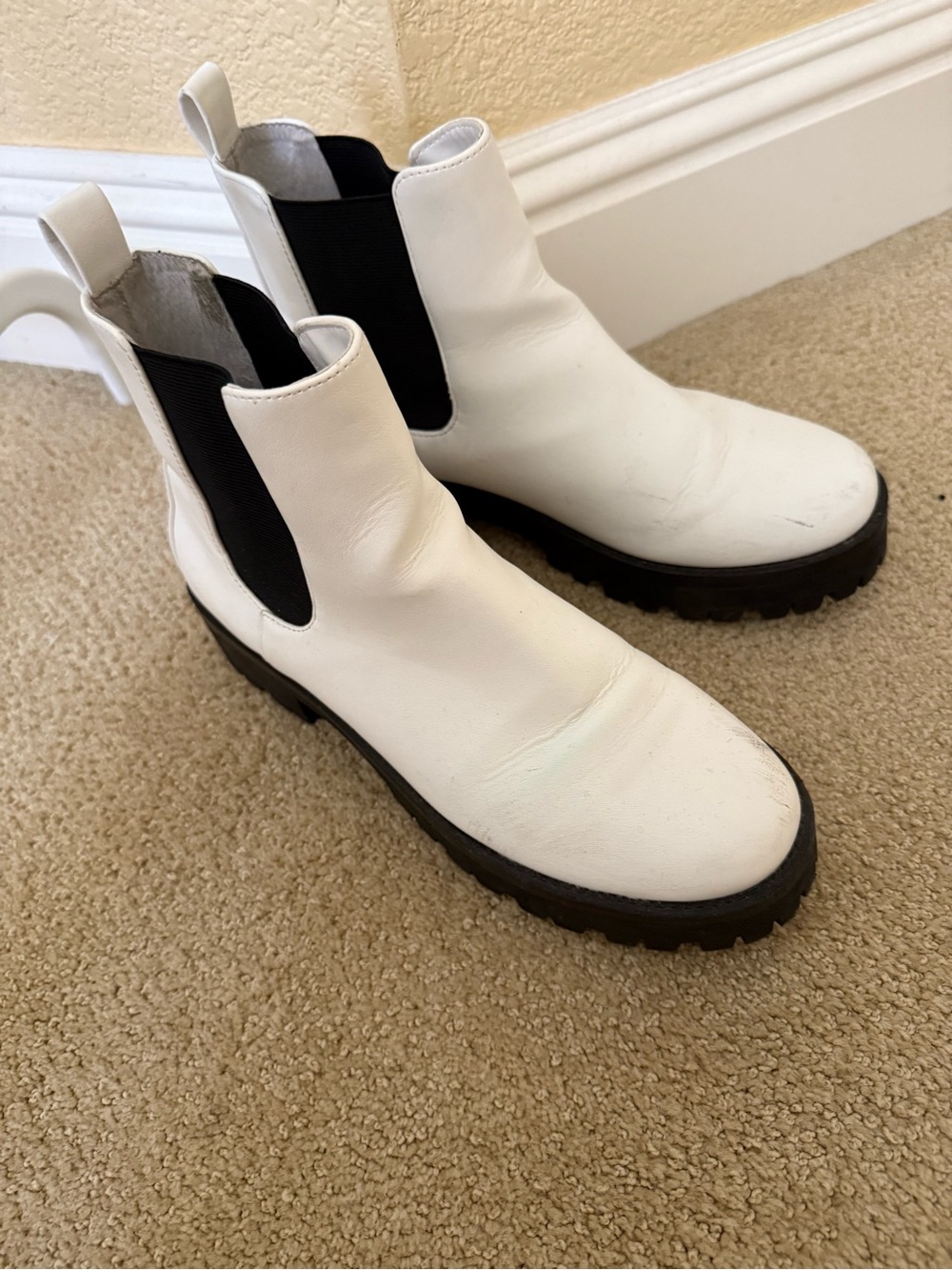 BP White Chelsea Boots